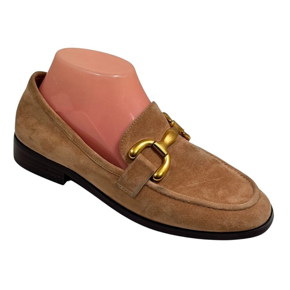 BiBi Lou Women's Camel Suede Zagreb Bit Loafers size US: 6.5,‎ 37 Anthropologie